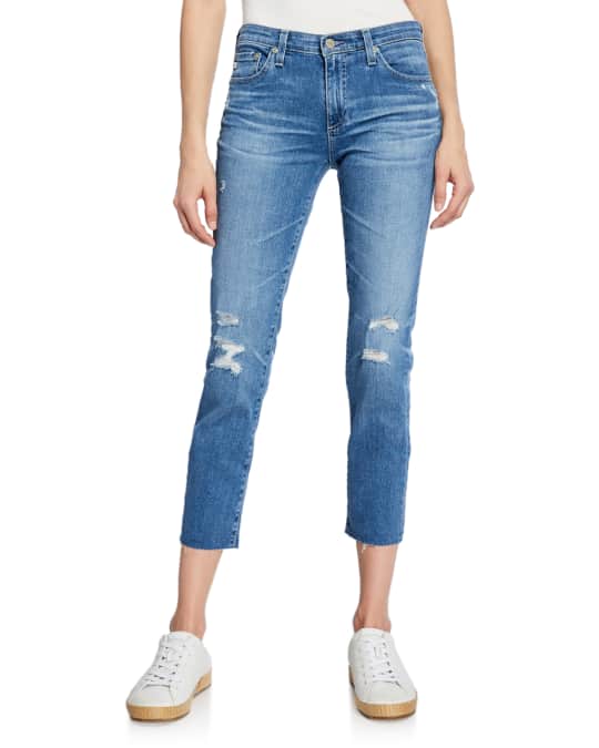 AG Adriano Goldschmied Prima Mid-Rise Cropped Skinny Jeans - 16 Yrs ...