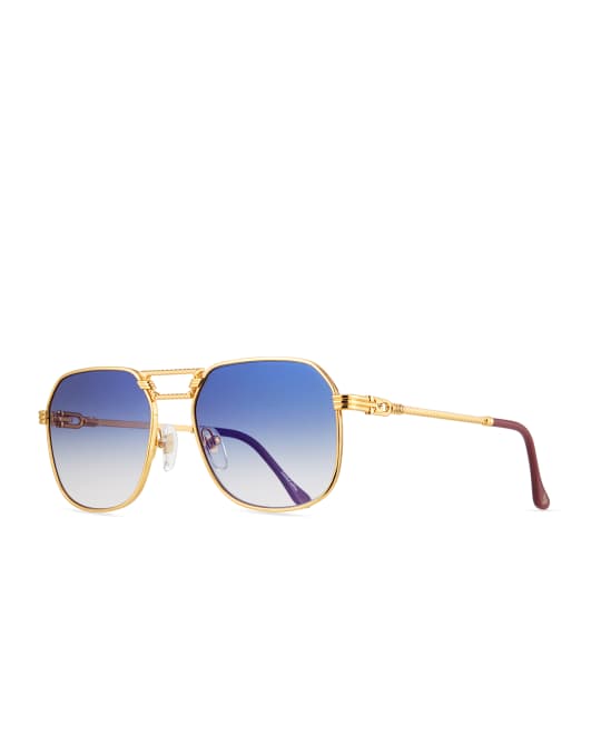 Men's CEO Gold-Plated Aviator Sunglasses