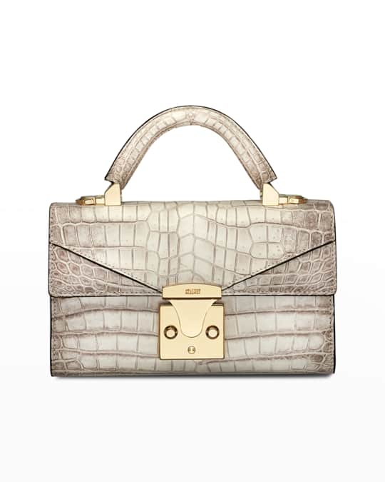 STALVEY Mini Crocodile Top-Handle Bag, Neutral | Neiman Marcus