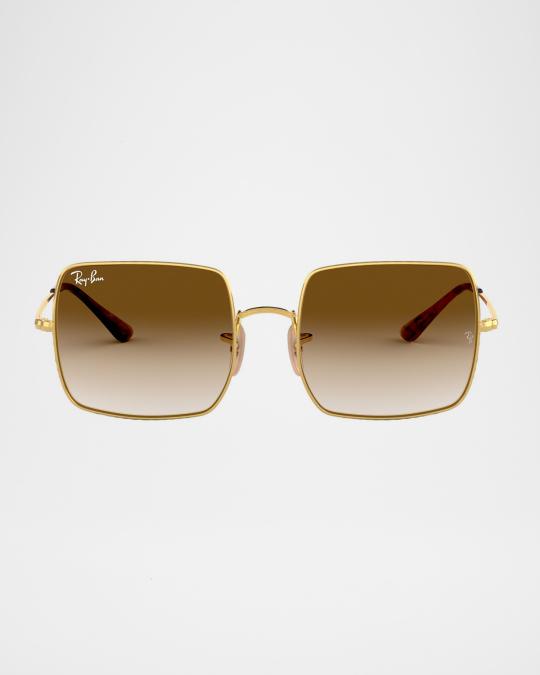 Ray-Ban Metal Square Sunglasses, 54MM | Neiman Marcus display picture 1