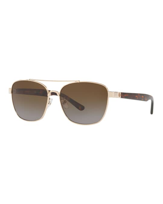 Tory Burch Square Metal Sunglasses | Neiman Marcus
