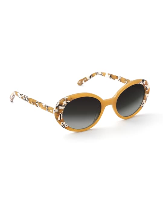 KREWE Laurel Oval Gradient Sunglasses Neiman Marcus