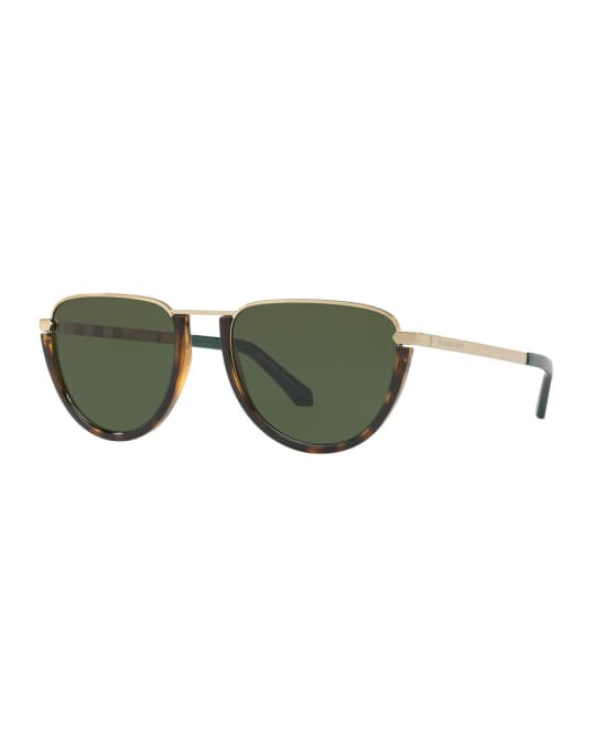 burberry metal aviator sunglasses