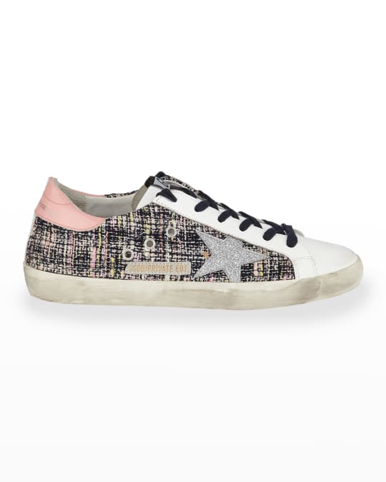 Golden Goose Superstar Boucle Lace-Up Sneakers | Neiman Marcus