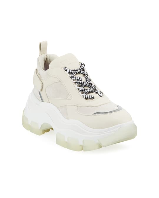 Prada Suede Lace-Up Chunky Platform Sneakers | Neiman Marcus
