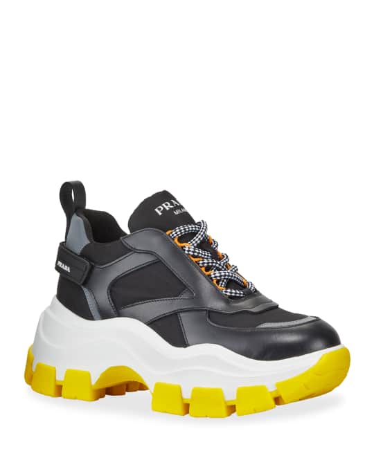 Prada Lace-Up Chunky Platform Sneakers | Neiman Marcus