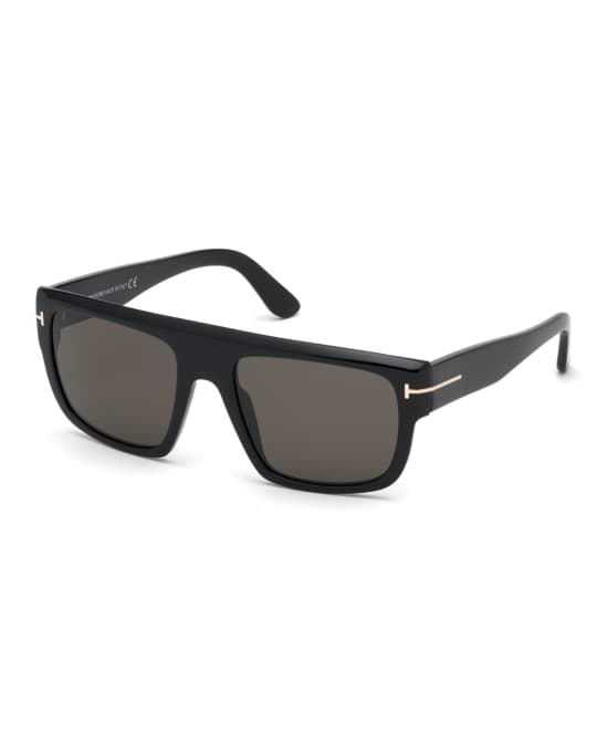 TOM FORD Men's Alessio Flat-Top Acetate Sunglasses | Neiman Marcus