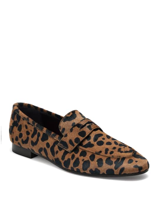 Bougeotte Leopard Calf Hair Loafers | Neiman Marcus