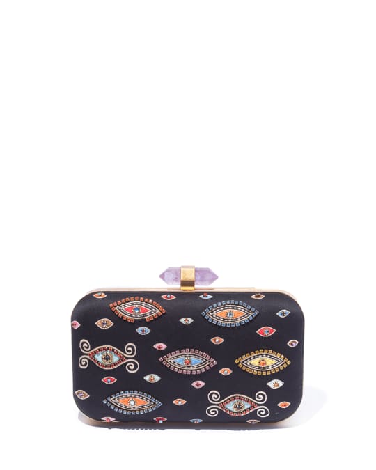 Alice + Olivia Shirley Large Evil Eye Box Clutch Bag | Neiman Marcus