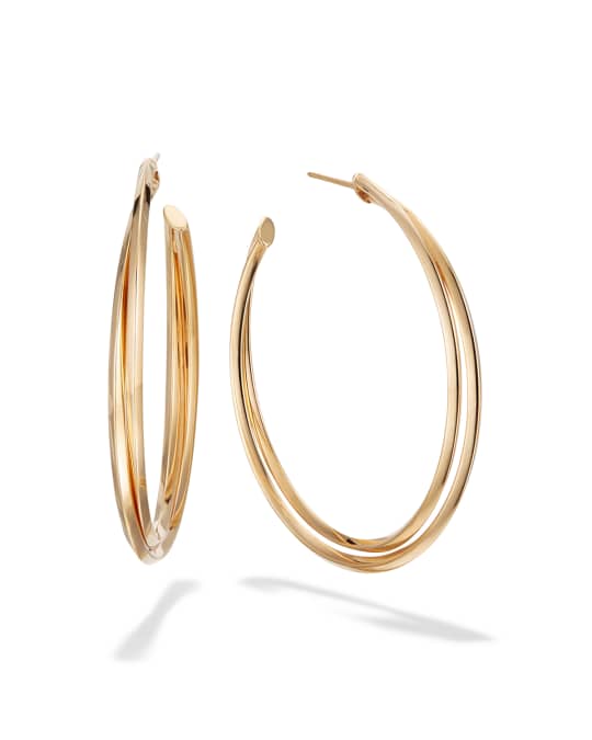 LANA 14k Gold Twist Hoop Earrings, 45mm | Neiman Marcus