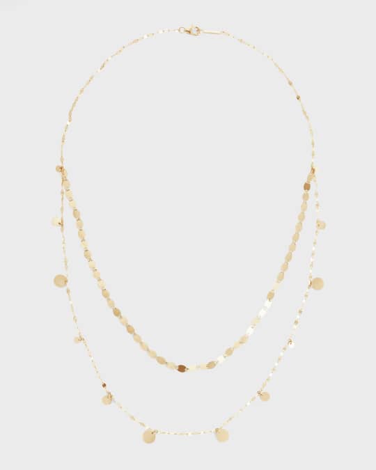 LANA 14k Gold 2-Strand Dangle Necklace | Neiman Marcus