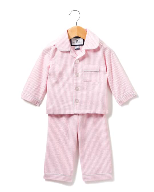 Petite Plume Kid's Stripe Seersucker Pajama Set, Size 6M-14 | Neiman Marcus