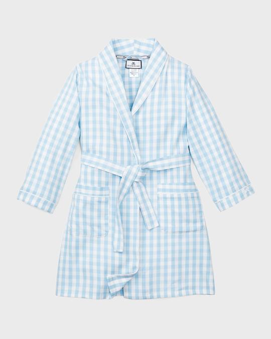 Petite Plume Gingham Robe, Size 2-14 | Neiman Marcus