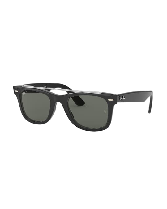 Ray Ban Men s RB4540 Wayfarer Double Bridge Sunglasses Polarized Neiman Marcus