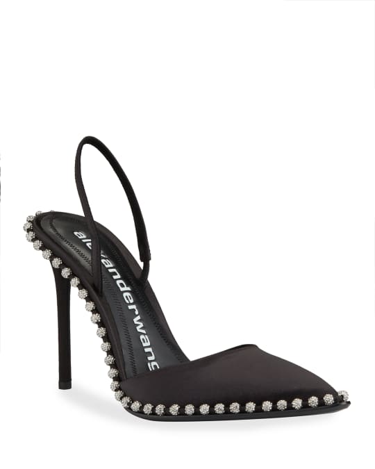 Alexander wang rina studded 2025 slingback pumps