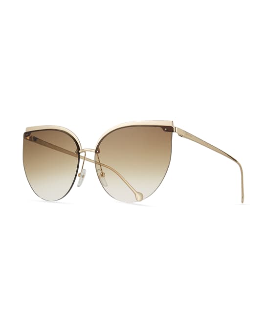 Ferragamo Semi-Rimless Cat-Eye Sunglasses | Neiman Marcus