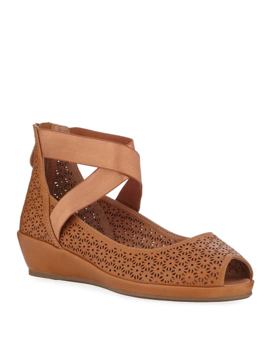 Gentle souls lisa peep on sale toe wedge