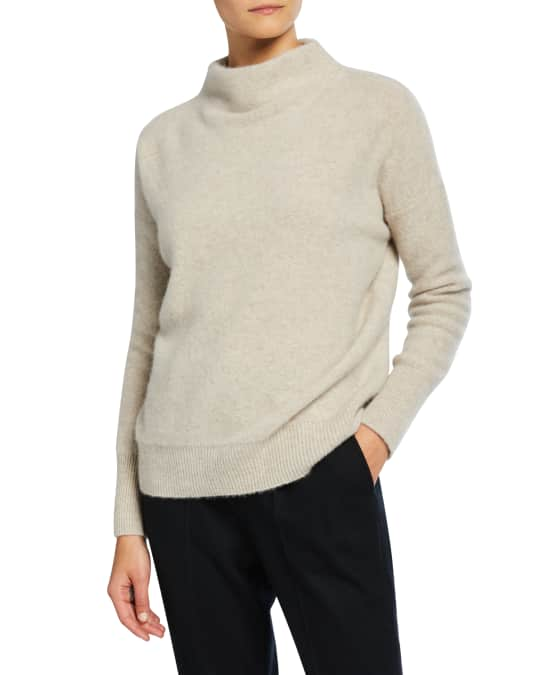 Vince Funnel-Neck Cashmere Sweater | Neiman Marcus