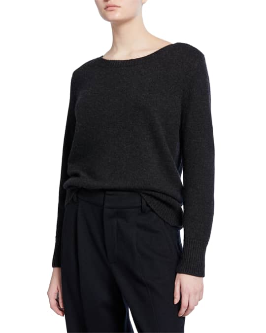 Vince Boat-Neck Cashmere Pullover Sweater | Neiman Marcus