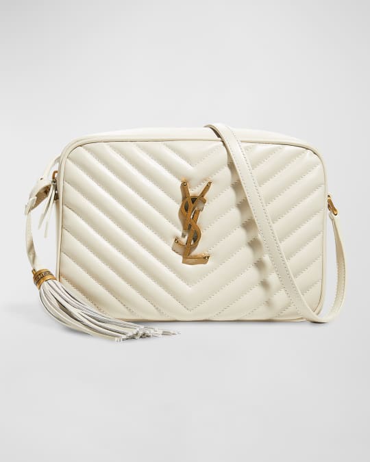 Lou Medium YSL Camera Bag with Tassel in Quilted Leather