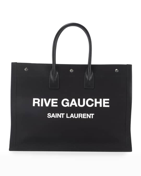 Saint Laurent Noe Cabas Rive Gauche Canvas Tote Bag | Neiman Marcus