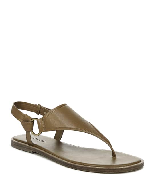 Vince Pharis Flat Leather Slingback Thong Sandals Neiman Marcus