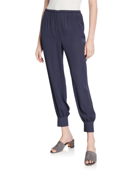 Theory silk hot sale jogger pants