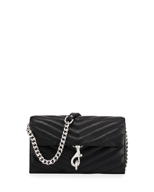 Edie Quilted Leather Wallet On Chain