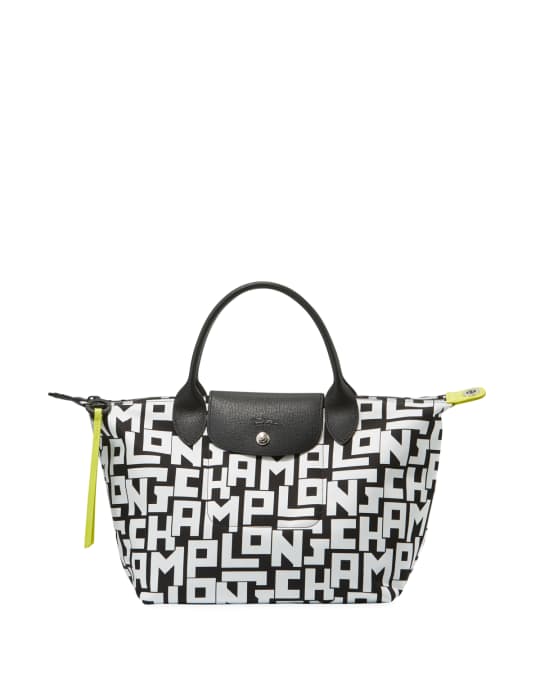 Longchamp Le Pliage LGP Large Tote Bag, Black/White | Neiman Marcus