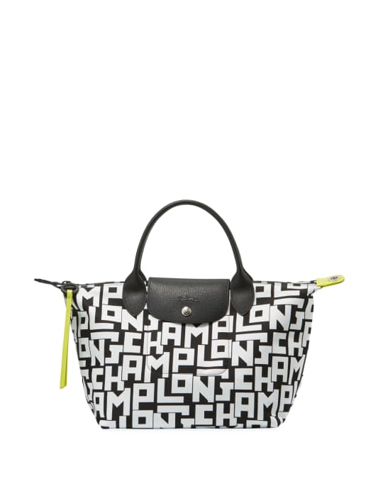 Longchamp Le Pliage LGP Large Tote Bag Black White Neiman Marcus