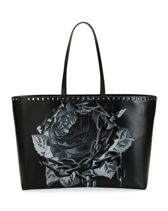 Valentino Garavani Rockstud Undercover Print Leather Tote Bag | Neiman ...