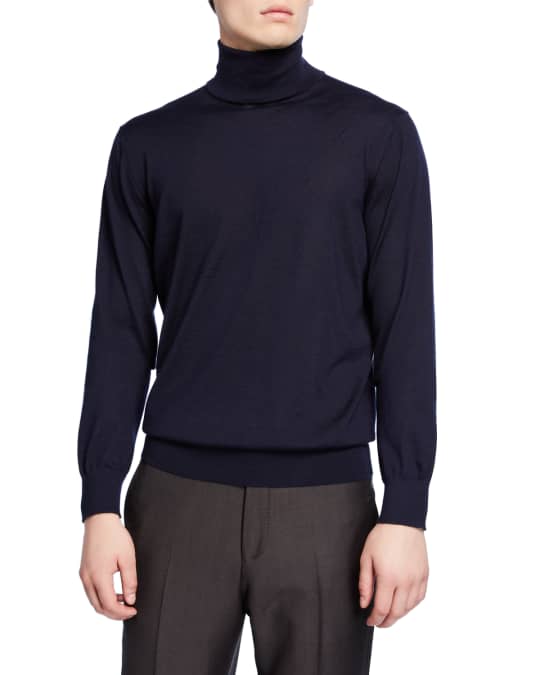 Ermenegildo Zegna Men's Turtleneck Cashmere Sweater | Neiman Marcus