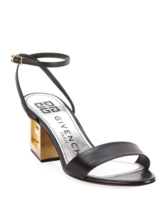 Givenchy Leather Sandals with Triangle Heel Neiman Marcus
