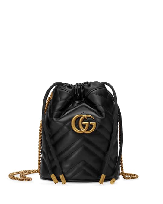 Gucci GG Marmont 2.0 Mini Leather Bucket Bag | Neiman Marcus