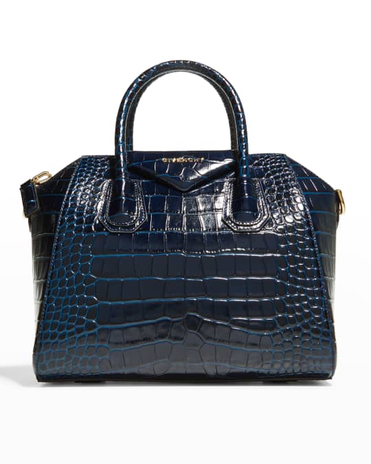 Givenchy Antigona Small Croc Embossed Leather Satchel Bag Neiman