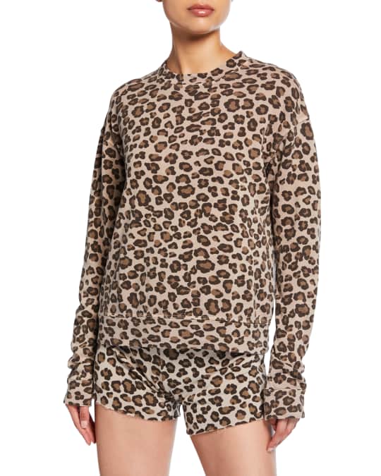 Monrow clearance leopard sweatshirt
