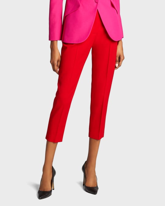 Alexander McQueen ankle-slit cigarette trousers - Black