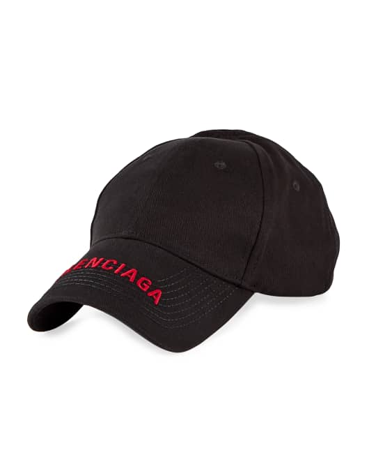 Balenciaga Men's Embroidered Logo Baseball Hat | Neiman Marcus