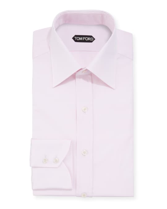 TOM FORD Men's Solid Poplin Dress Shirt | Neiman Marcus