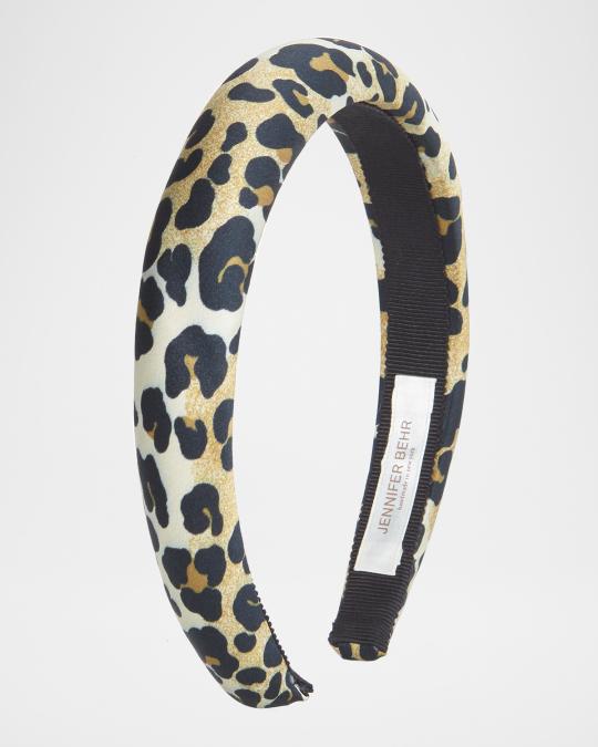 Jennifer Behr Silk Leopard headband Jennifer Behr Marin leopard stretch-silk headband Jennifer Behr main image 3