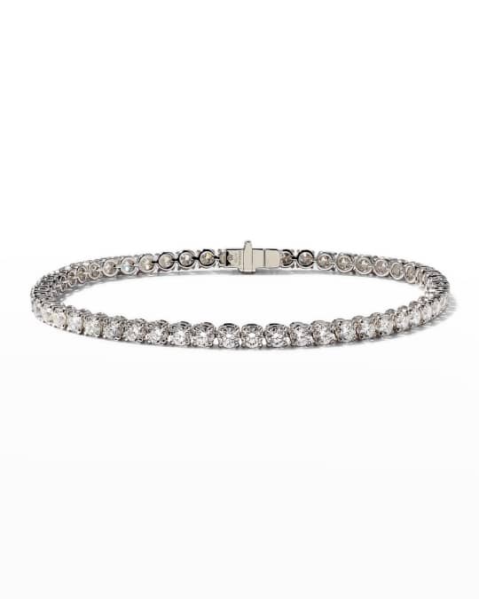 Memoire 18k White Gold Diamond Tennis Bracelet, 5.77tcw | Neiman Marcus