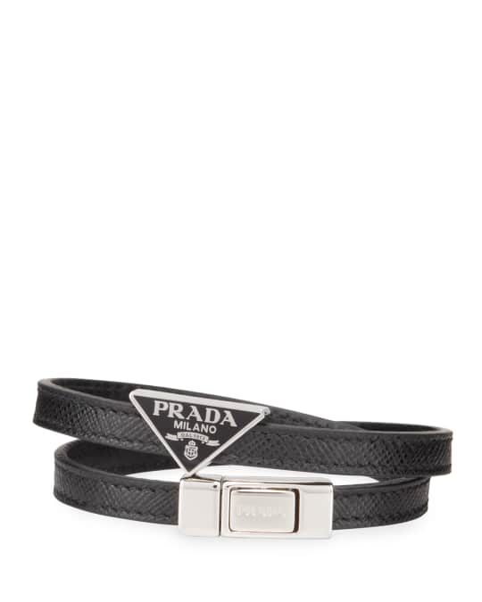 Prada mens leather bracelet top