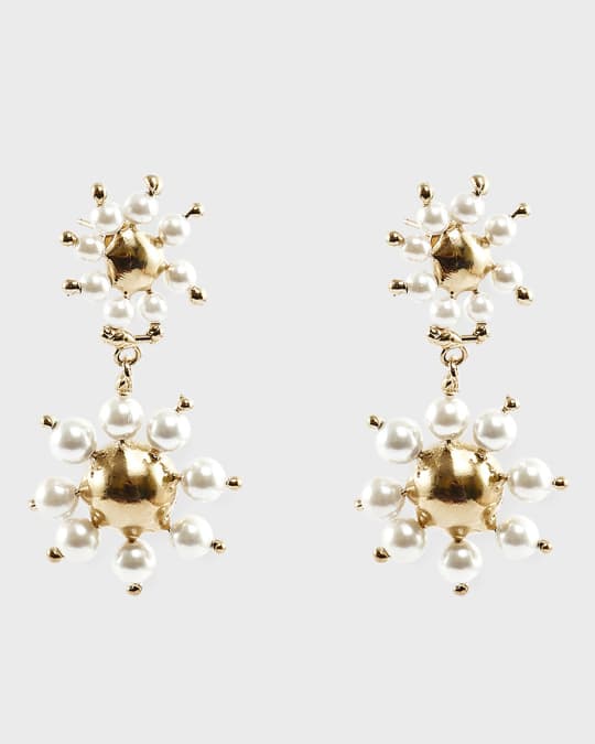 Rosantica Daisy Double-Drop Earrings | Neiman Marcus