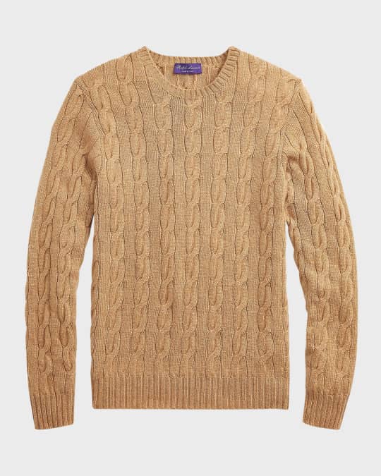 Ralph lauren men's cashmere cable knit sweater 2025