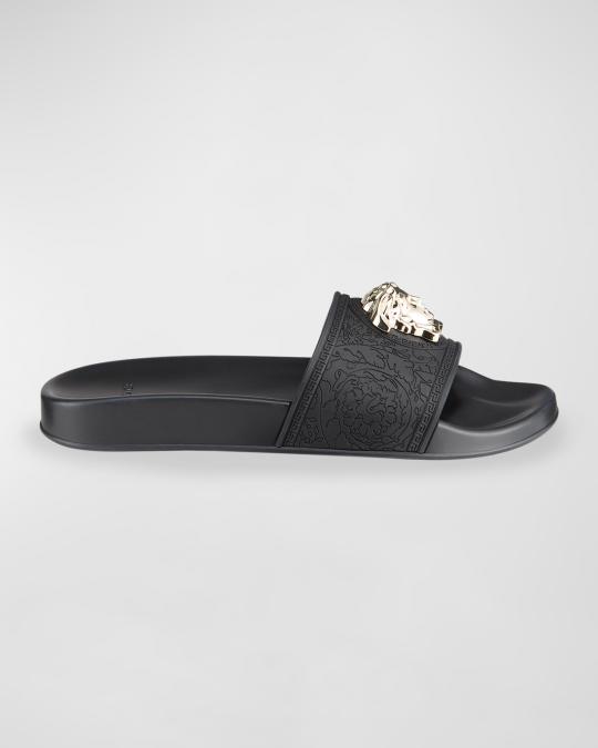 Versace Medusa Rubber Pool Slides | Neiman Marcus