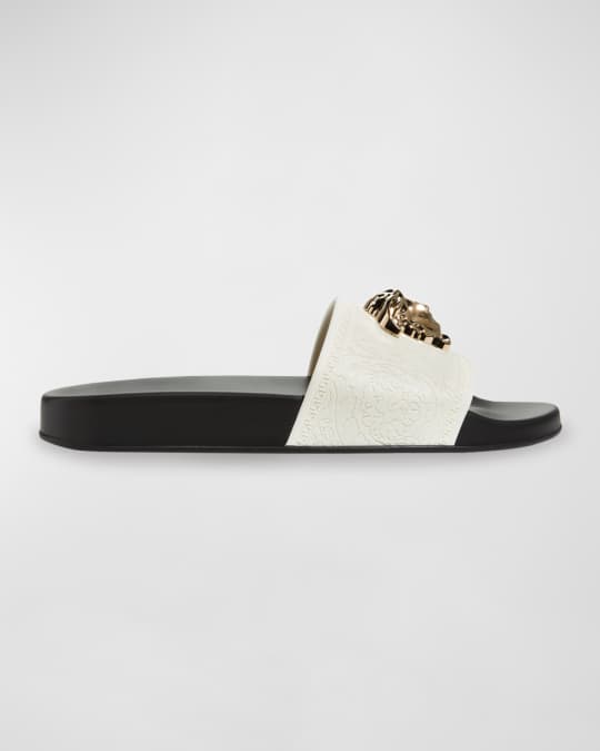 Versace Medusa Rubber Pool Slides Neiman Marcus
