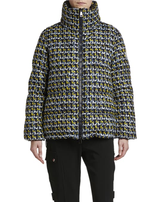 Moncler tweed down jacket shop