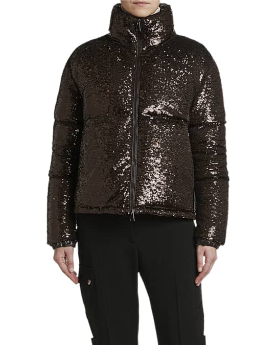 Moncler Rimac Sequined Puffer Jacket Neiman Marcus