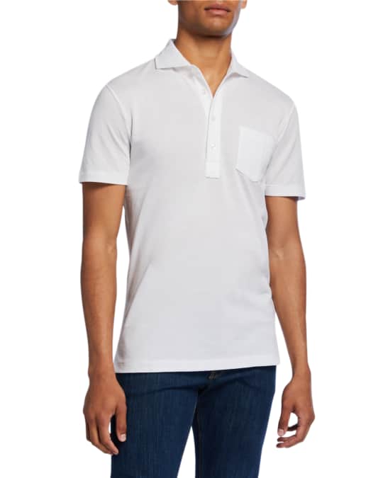 Ralph Lauren Purple Label Men's Jersey Pocket Polo Shirt, White ...