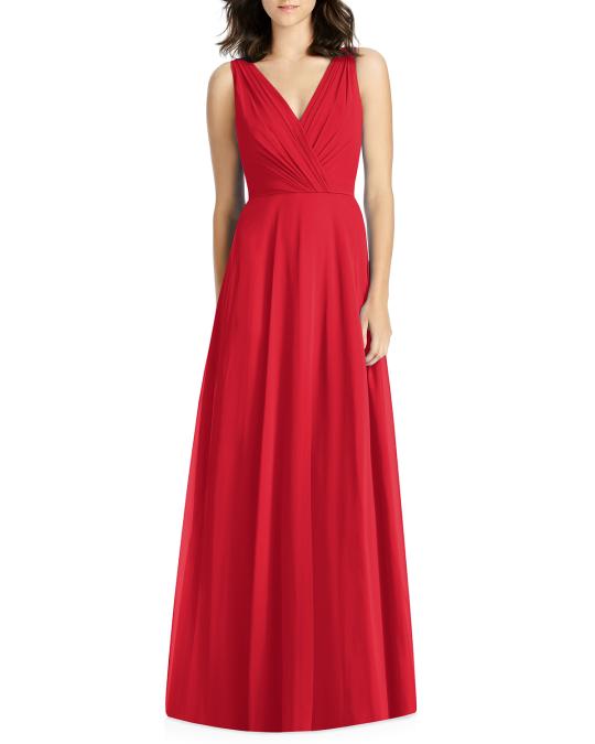jenny packham bridesmaid dresses V-Neck Sleeveless A-Line Lux Chiffon Gown Shirt Size:L tie receptions crepe satin Your outfit shouldn't need